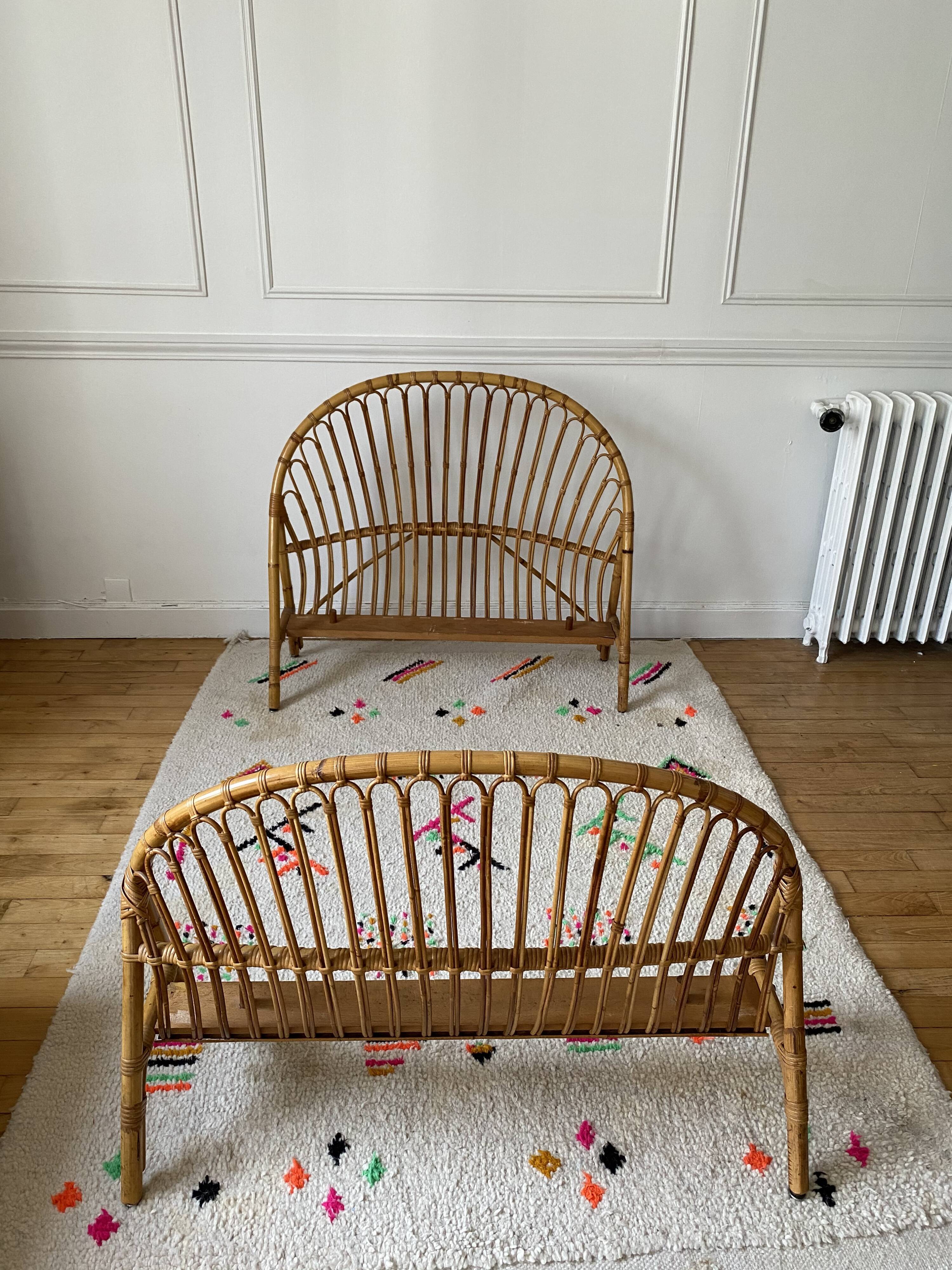 Rattan basket head and foot