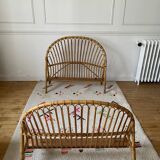 Rattan basket head and foot