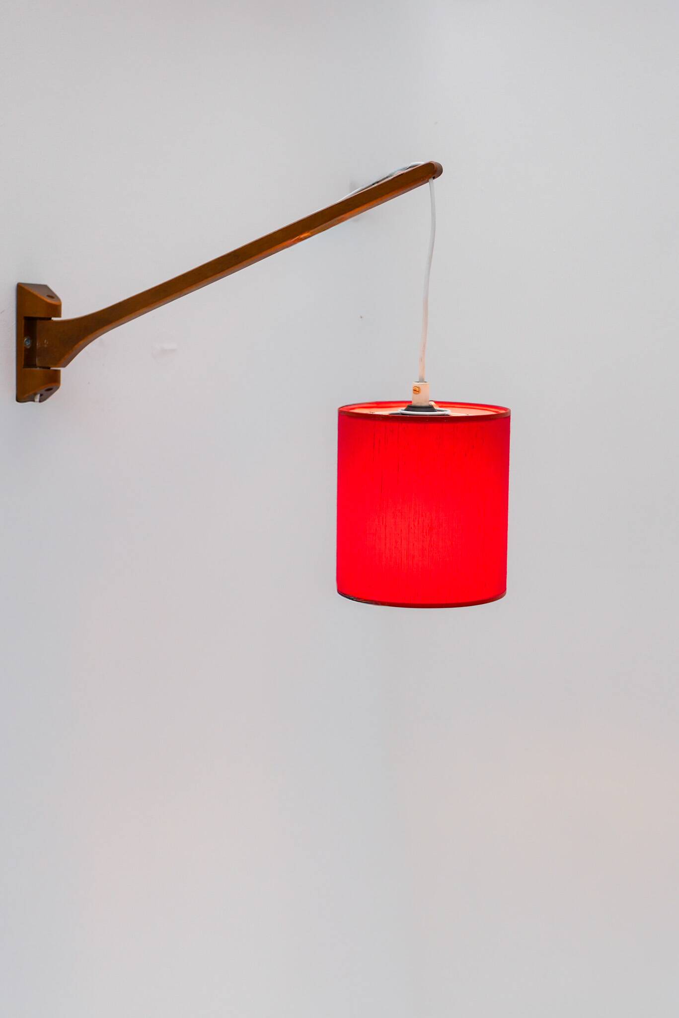 Scandinavian Mid-Century modern Wall lamp/swing teak lamp
