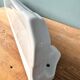 Large Art Deco wall shelf in white porcelain