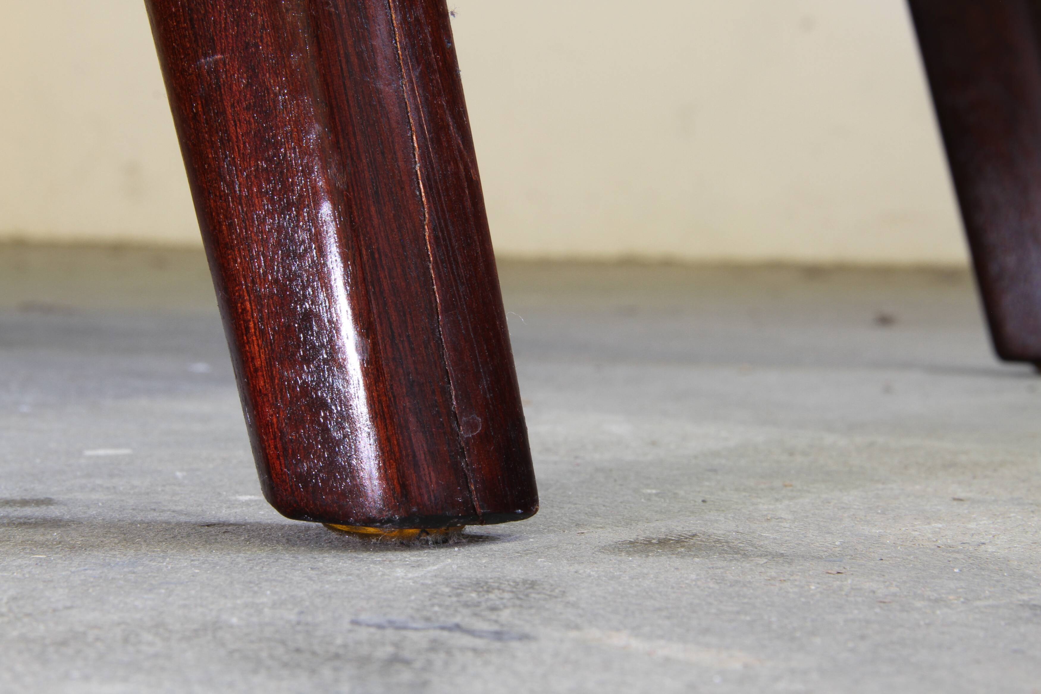 Vintage mahogany senator high back lounge chair by Ole Wanscher for Cado, 1960s