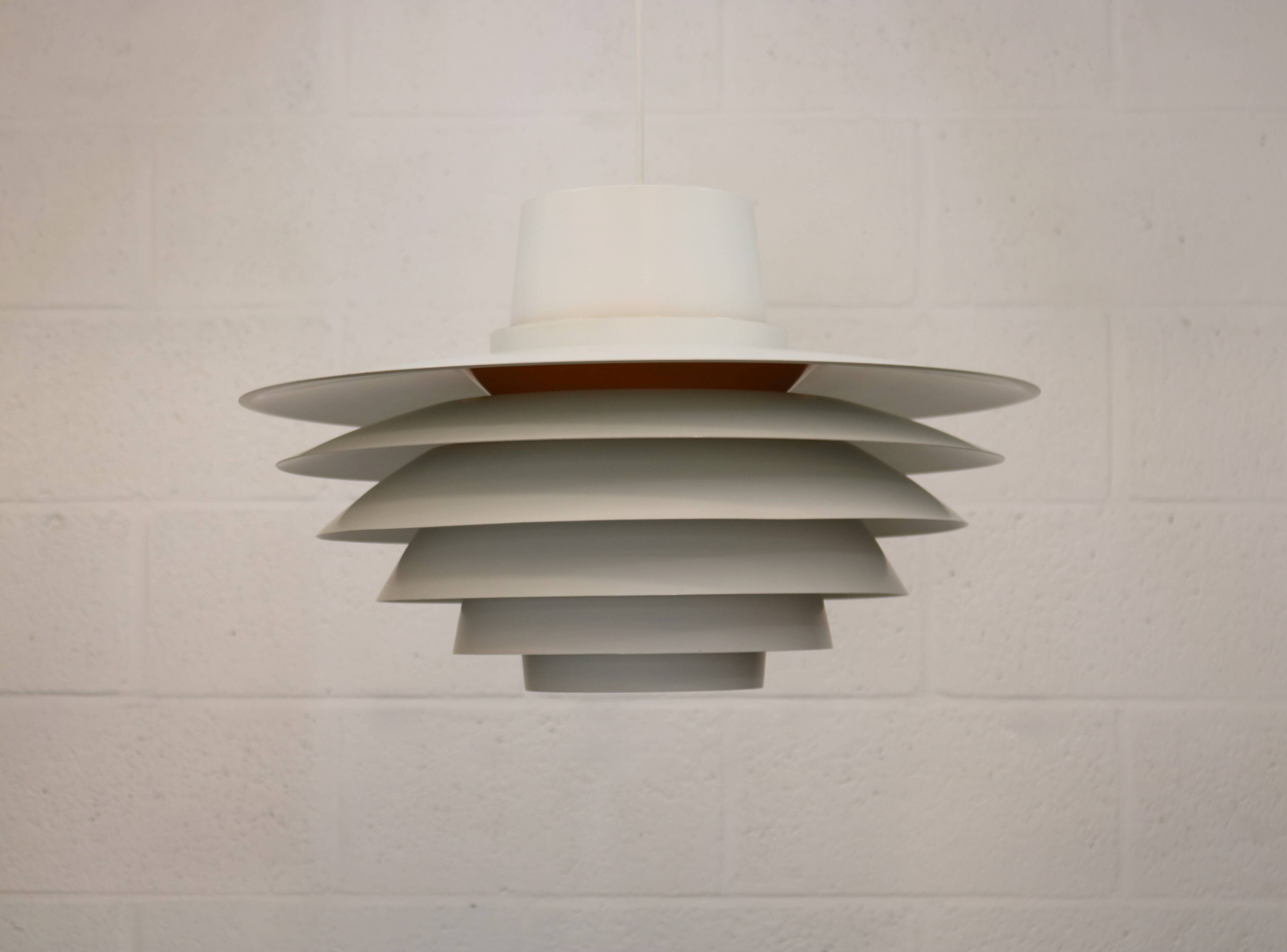 XL Verona Pendant by Svend Middelboe - 1980s Scandinavian  - White/Yellow