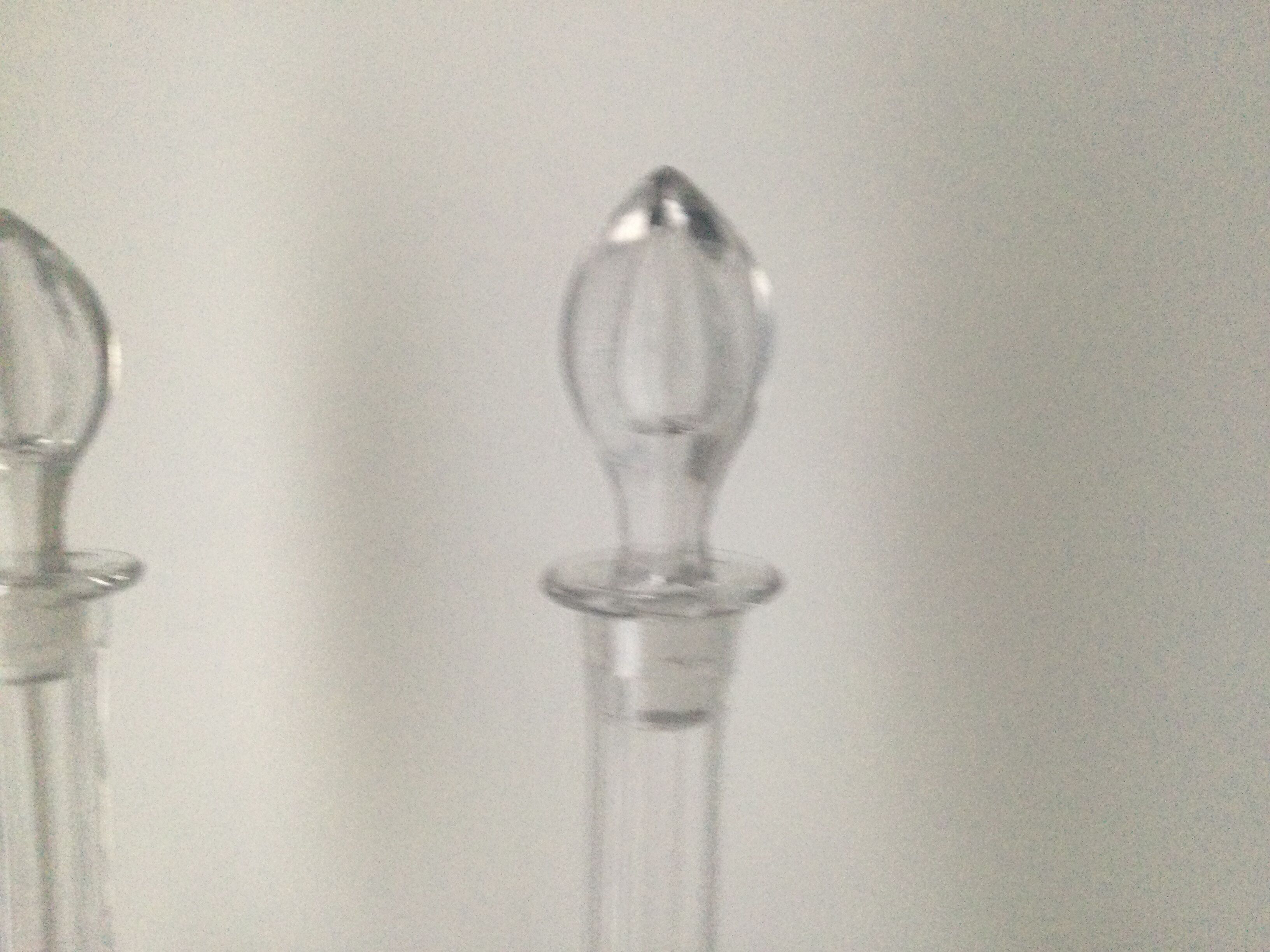 Pair of vintage crystal decanters