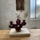 Vintage Vallauris red ceramic candlestick
