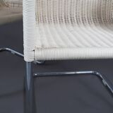 Tecta D43 White Cantilever Chairs, 1980s, Set of 4