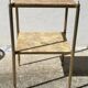 small side table with 2 brass and marble trays vintage 1960