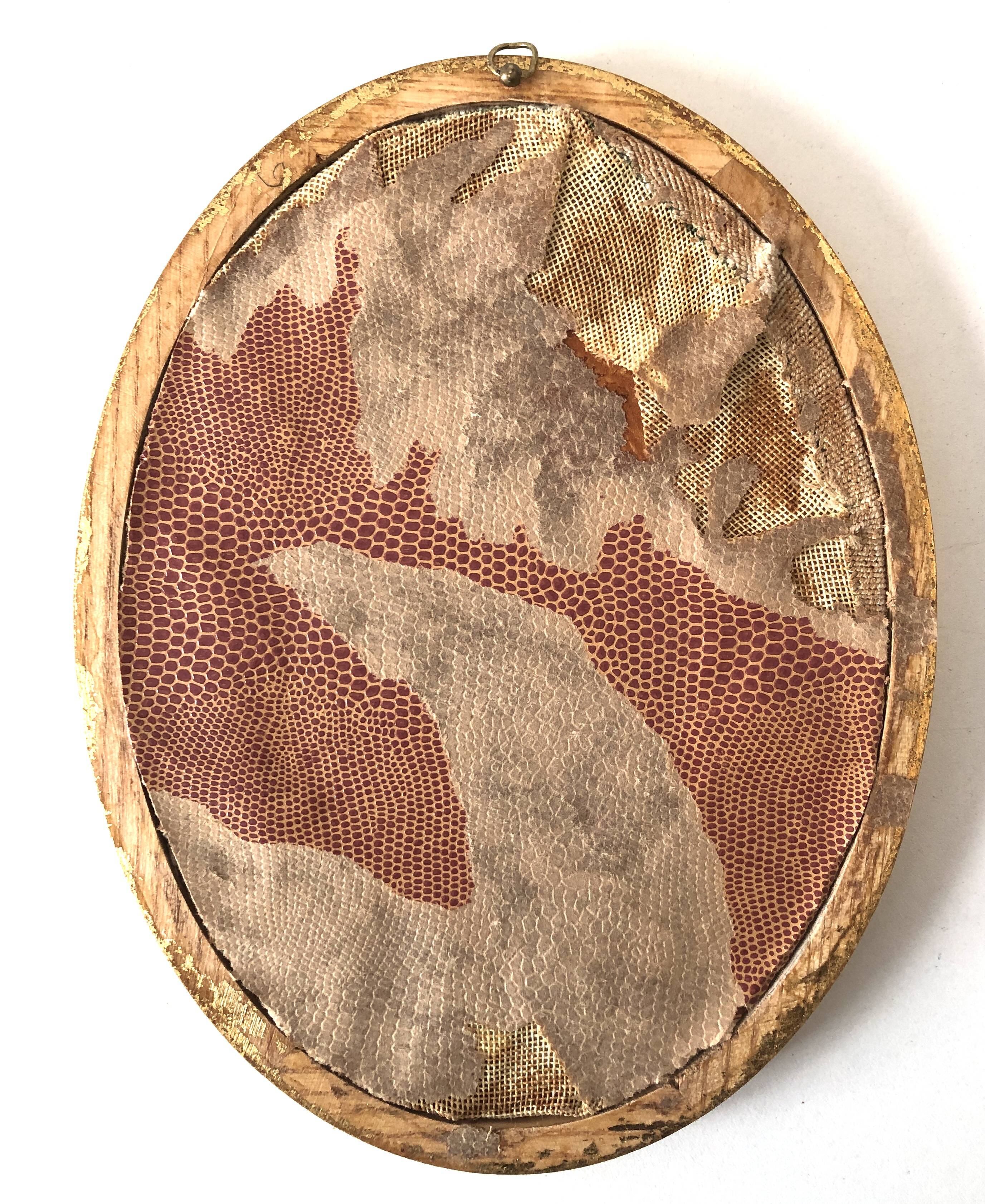 Vintage Canvas Golden Wood Frame