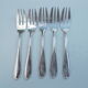Set of 5 silver-plated cake forks