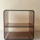 Side table/bedside table in smoked plexiglass, M.Dumas for Roche Bobois 1970