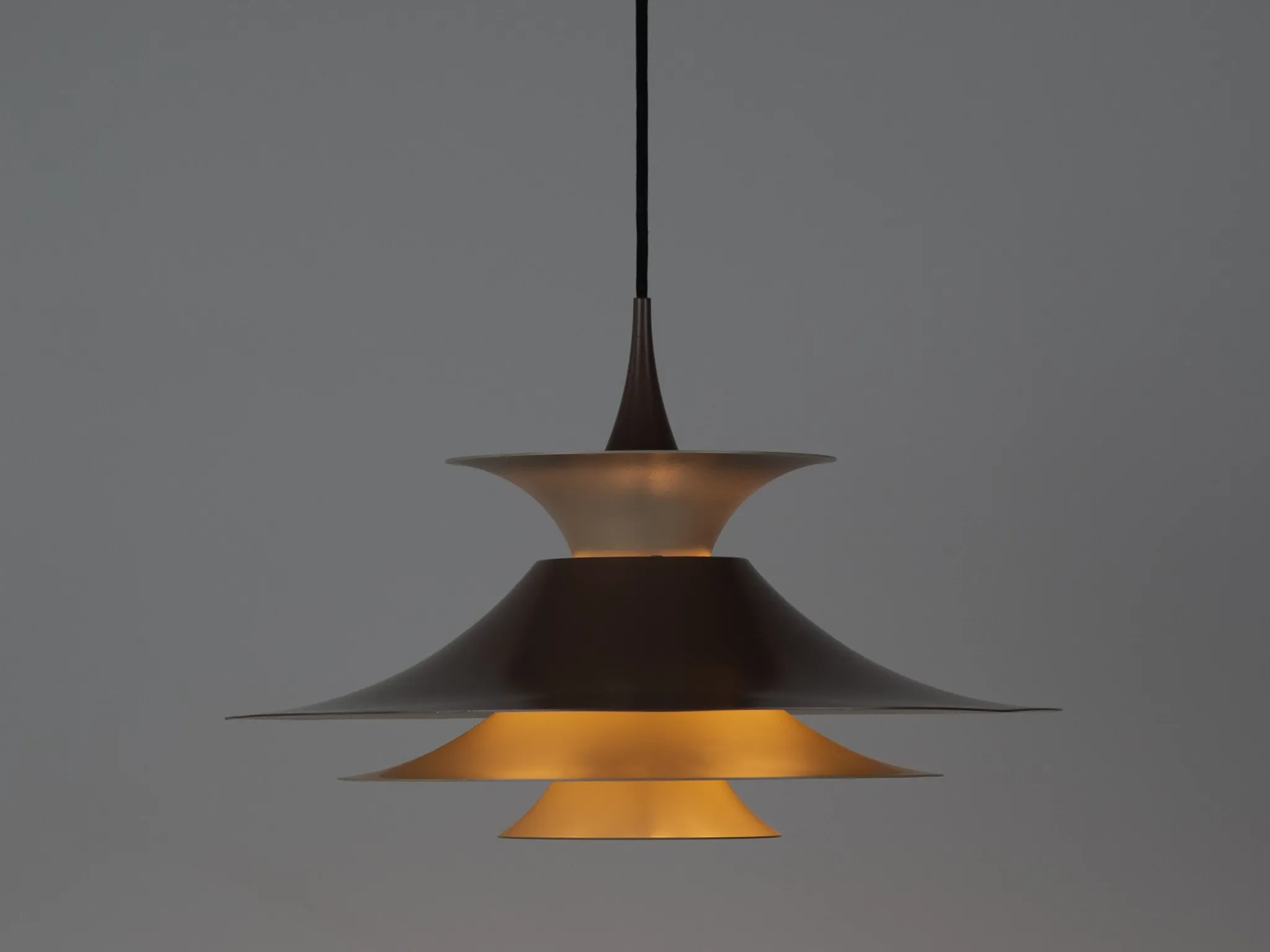 Danish vintage Radius pendant lamp by Erik Balslev, Fog og Morup, 1977