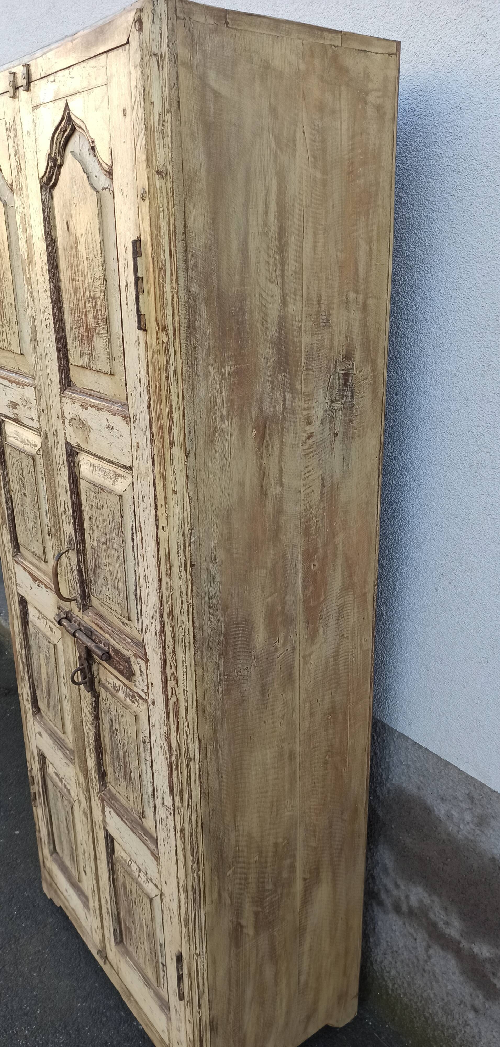 Old yellow wooden cabinet