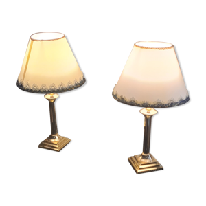 2 lampes deluxe laiton,