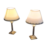 2 lampes deluxe laiton, chrome et or, 1970 a 80