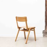 Woodwest chair all stackable light oak