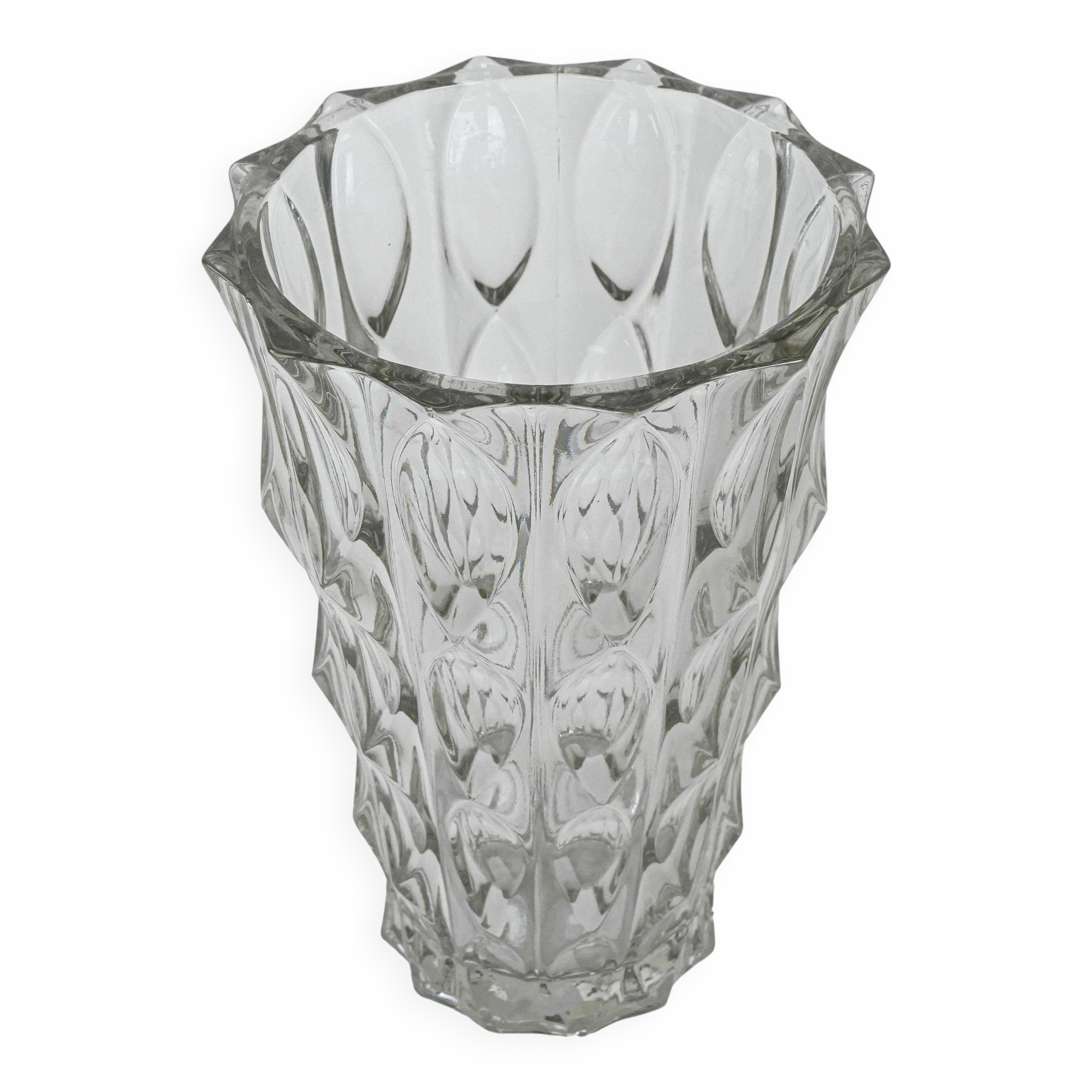 Crystal vase, Italian design, 1960s, manufactured in Italy