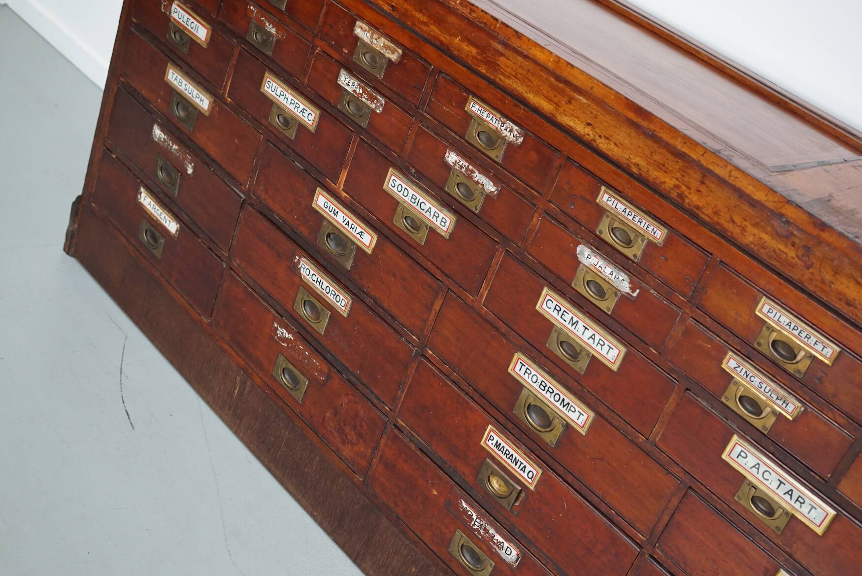 19th Century English Victorian Apothecary Shop Counter