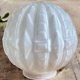 Antique Art Deco Globe Lamp in Molded Pressed Glass