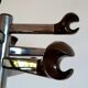 Space age 1970 coat rack in chromed metal and Bakelite