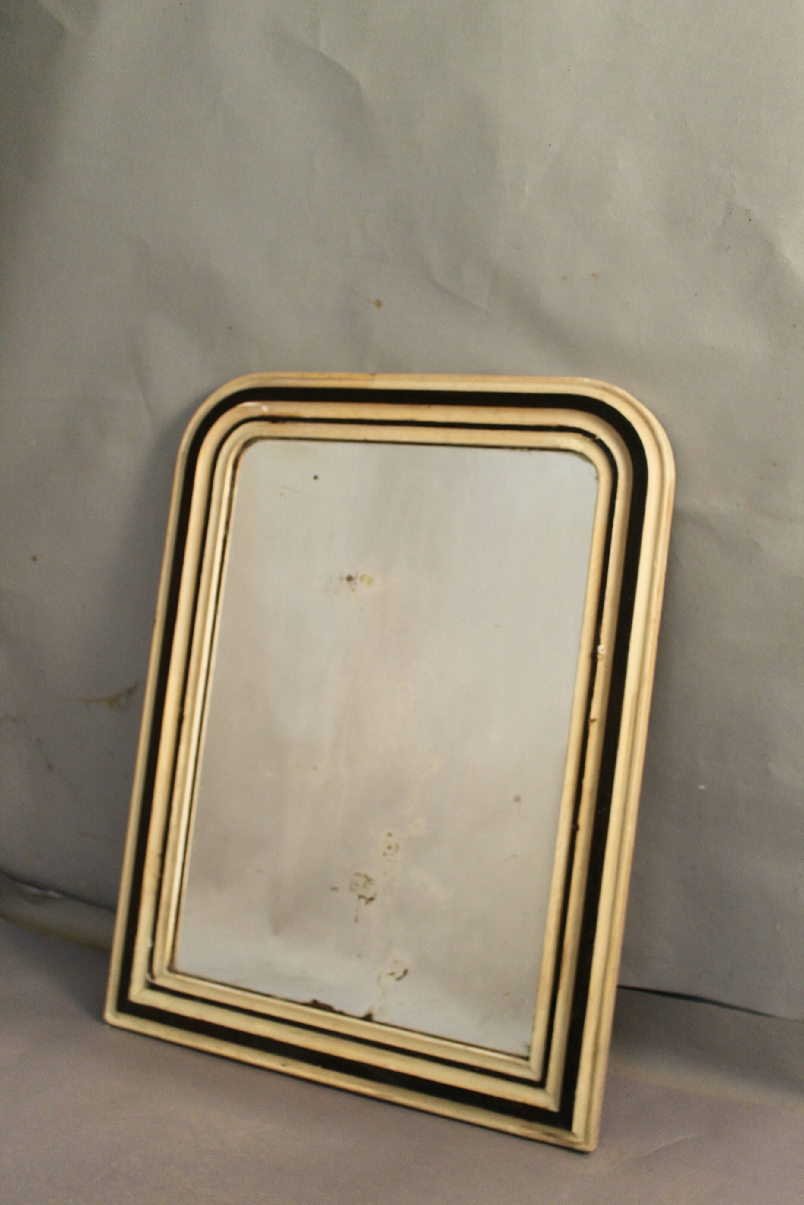 Mirror Louis Philippe Painted XIXth