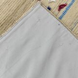 5x8 Cream & Beige Vintage Kilim Rug, 151x230Cm