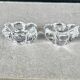 Pair of crystal salt cellars by Daum France