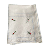 Vintage embroidered tea tablecloth