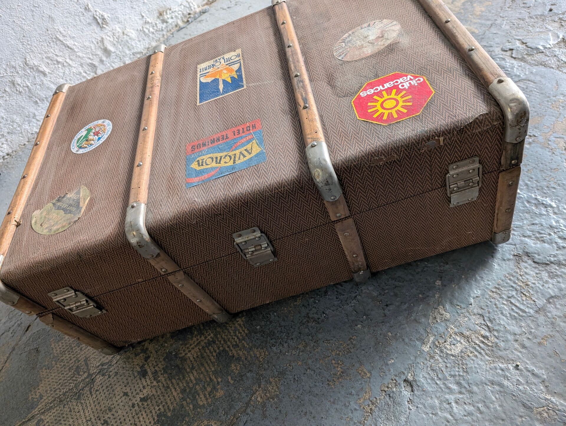 Antique travel trunk