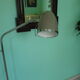 FLOOR lamp design COREP, lacquered steel taupe color, reclining