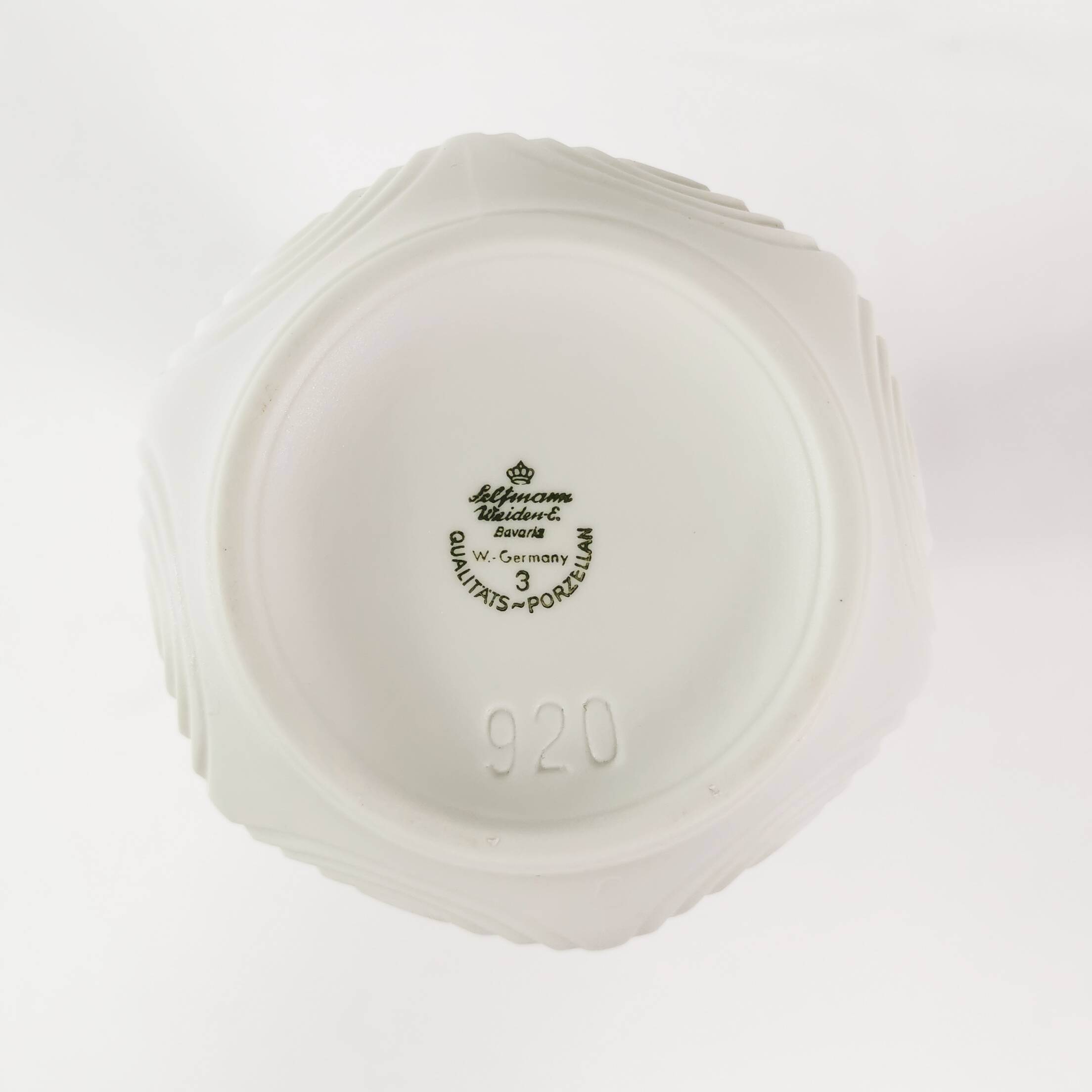 Op Art biscuit vase, Seltmann Weiden, Germany, 1960s.