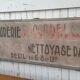 former big wooden advertising sign