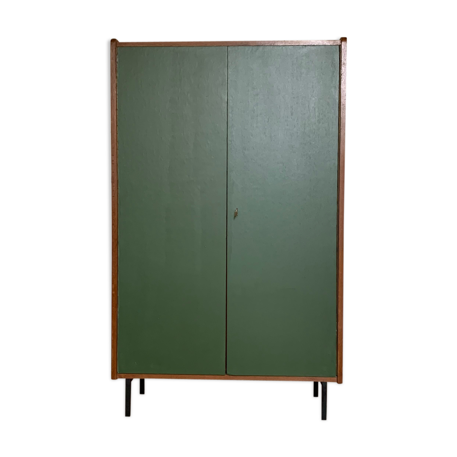 Armoire verte en chêne vintage