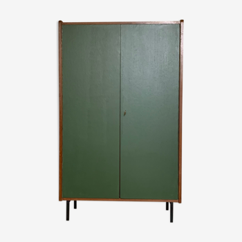 Vintage oak green cabinet
