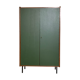 Armoire verte en chêne vintage