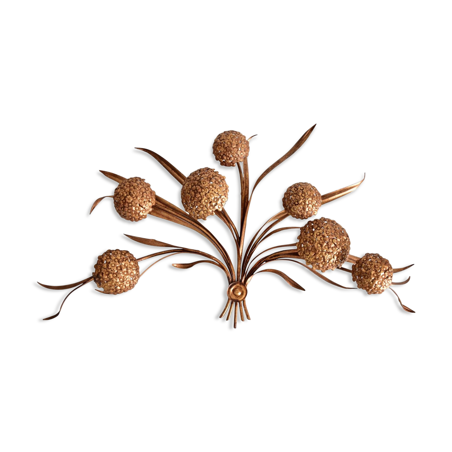 1960s hydrangea Palladio wall Sculpture Lamp Made in Italy