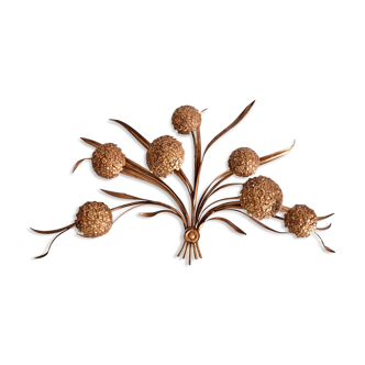 1960s hydrangea Palladio wall Sculpture Lamp Made in Italy