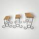 Antique wooden and wrought iron nesting tables – circa 1950