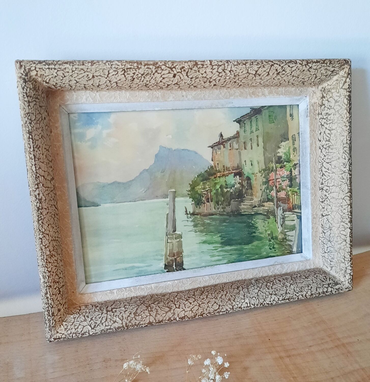 Old seaside painting