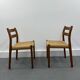 2 chaises de salle à manger danoises en teck du milieu du siècle #84 par Niels O. Møller pour JL Moller