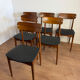 Set of 6 Scandinavian teak chairs – 1960s