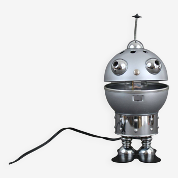 Lampe robot métallique Satco 1970, Design Space Age Années 70