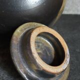 Vintage enameled stoneware potter's teapot
