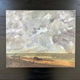 Stormy sky painting over the sea