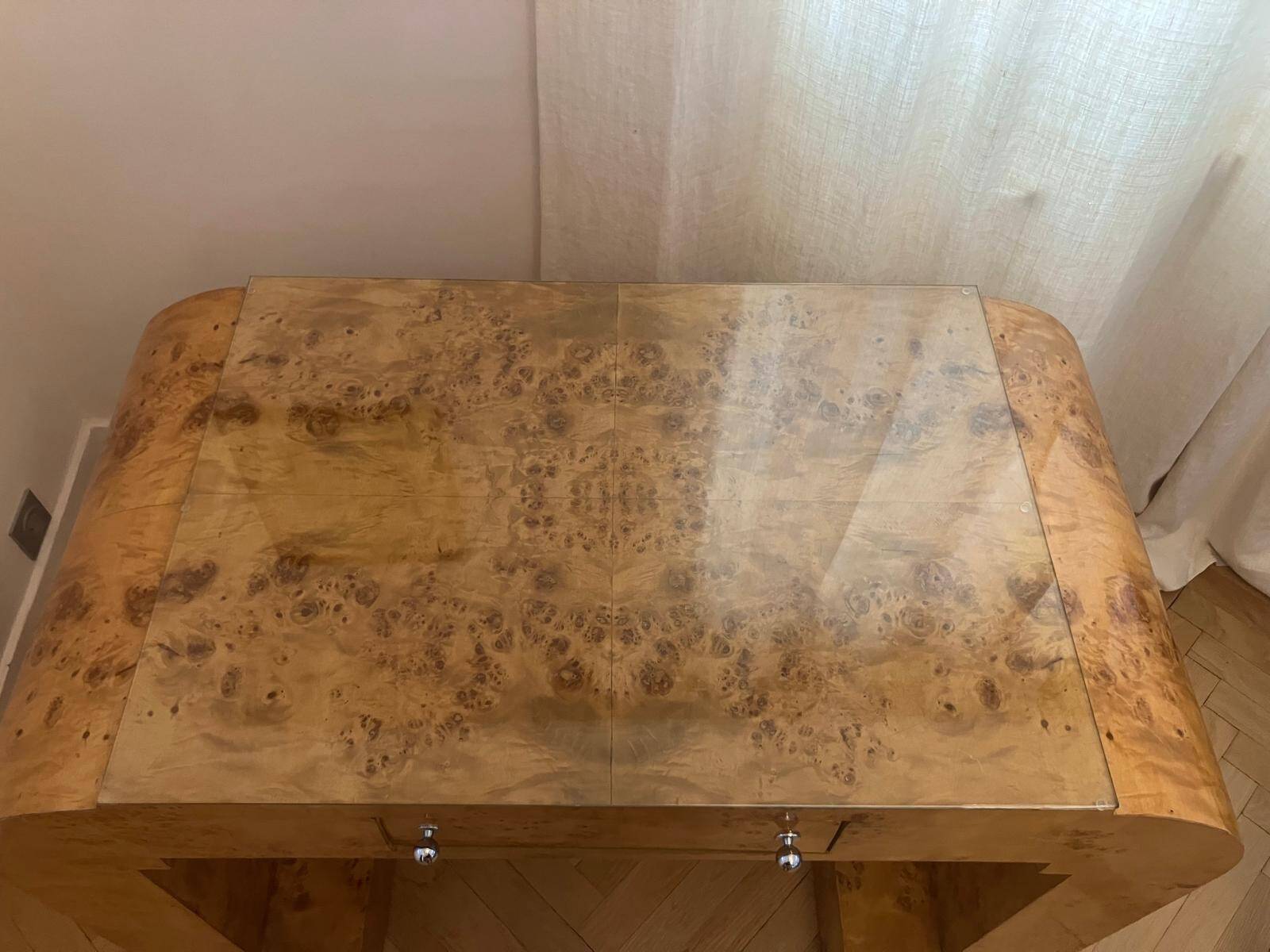 Art Deco Elm Burl Desk