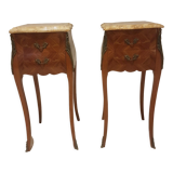 Pair of bedside tables marble top