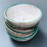 Set of 4 enamelled earth cups