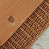 Table of 1960s Czechoslovak rattan