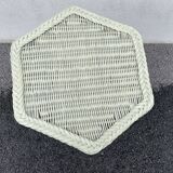 Rattan side table