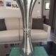 Pure tin sun vase at 95%, signed Jean Goardère.