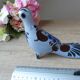Bird figurine, large Tonala pottery dove with floral pattern Mexico vintage decoration