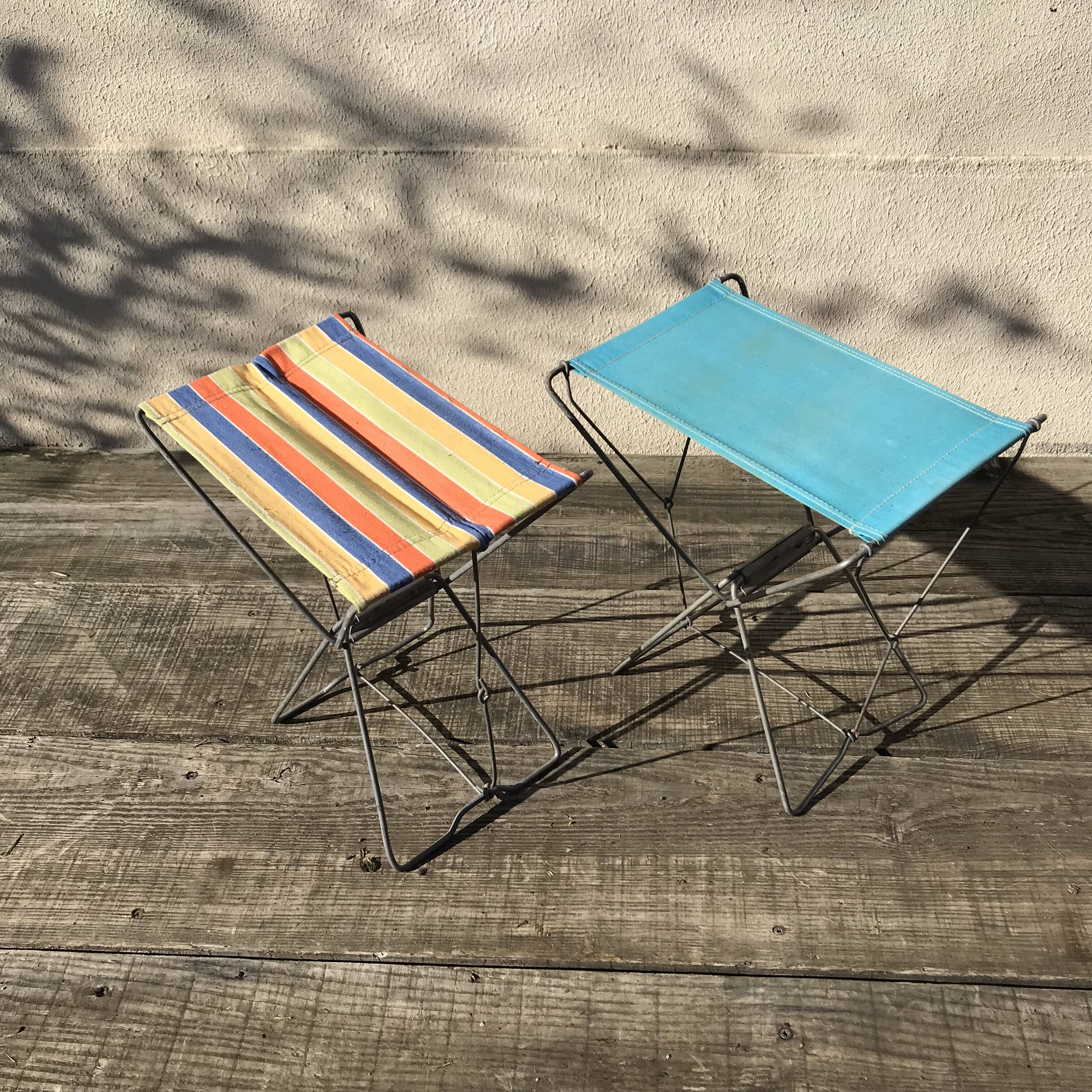 Folding stools from pecheur vintage 1960